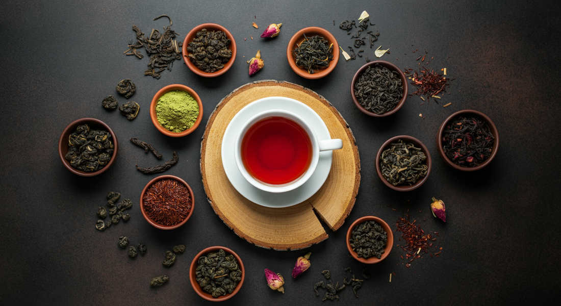 different herbal teas