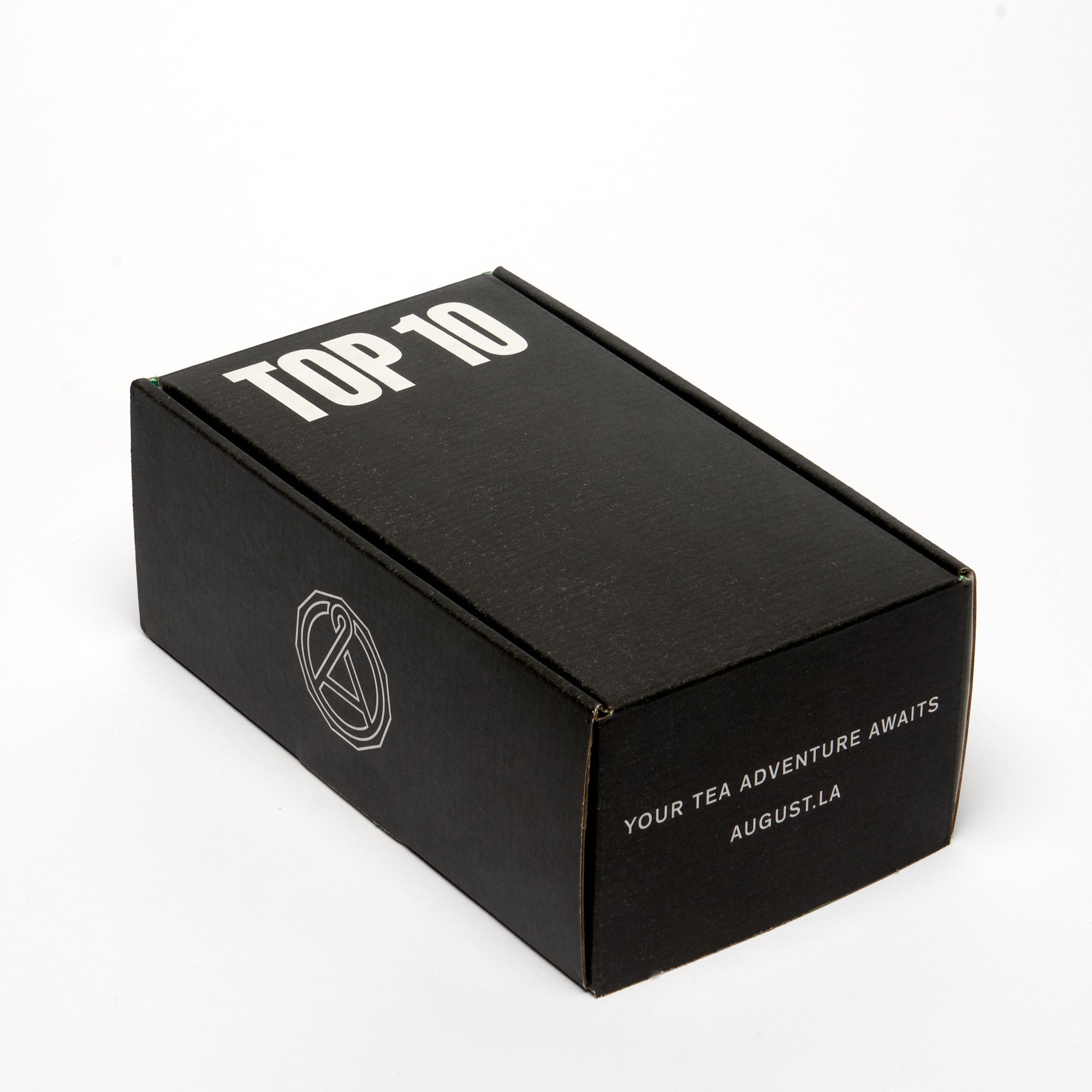 August Top 10 Sampler - Taste Ten Trending Teas, featuring assorted tea packets in new packaging
