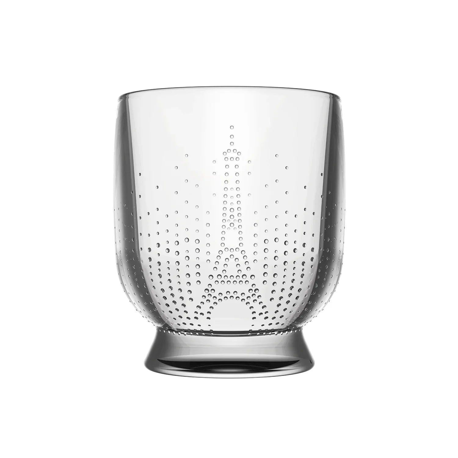 Aprika Life La Rochere Parisienne Tumbler Set of 4, clear glass tumblers displayed together on a neutral background.