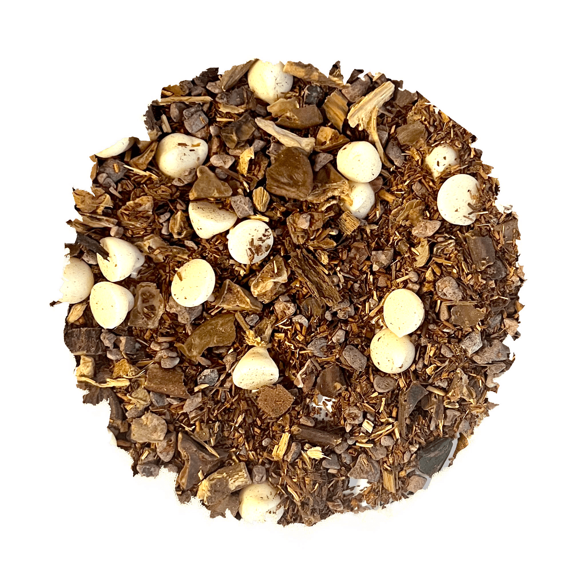 Beach House Arctic Surf Loose Leaf Tea in a decorative package, featuring white chocolate and cocoa flavors, with rooibos and peppermint.