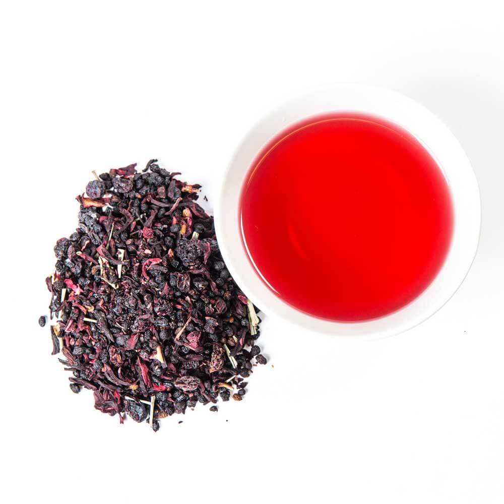 Piper and Leaf Briar Patch Brew Muslin Bag of Loose Leaf Tea - 15 Servings with tea leaves in a muslin bag.