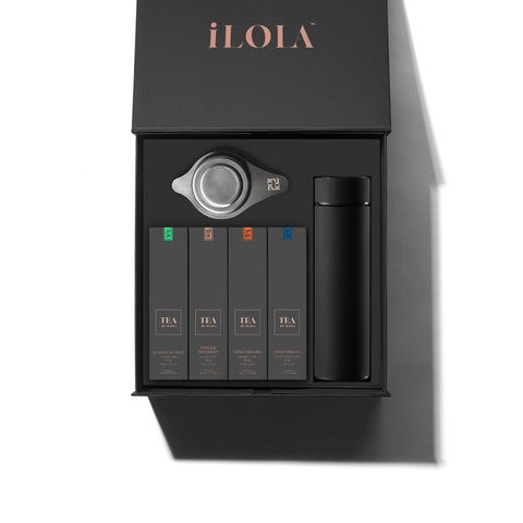 iLOLA Deluxe Tea Disc Essential Set – 4-Pack Loose Leaf Gift Box Green Tea