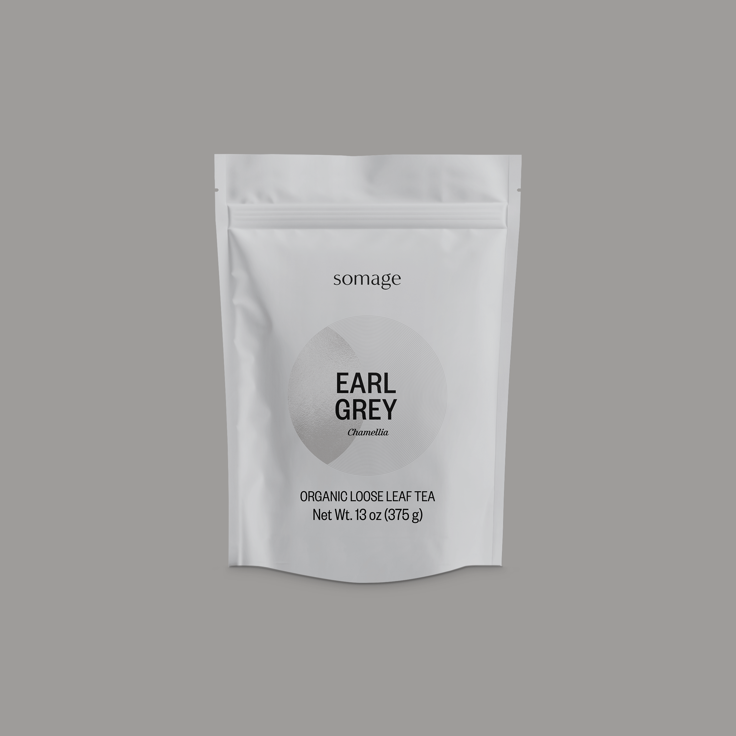 Earl Grey Loose Leaf by Somage USA, featuring blue cornflowers and Spanish Bergamot in a loose tea format.
