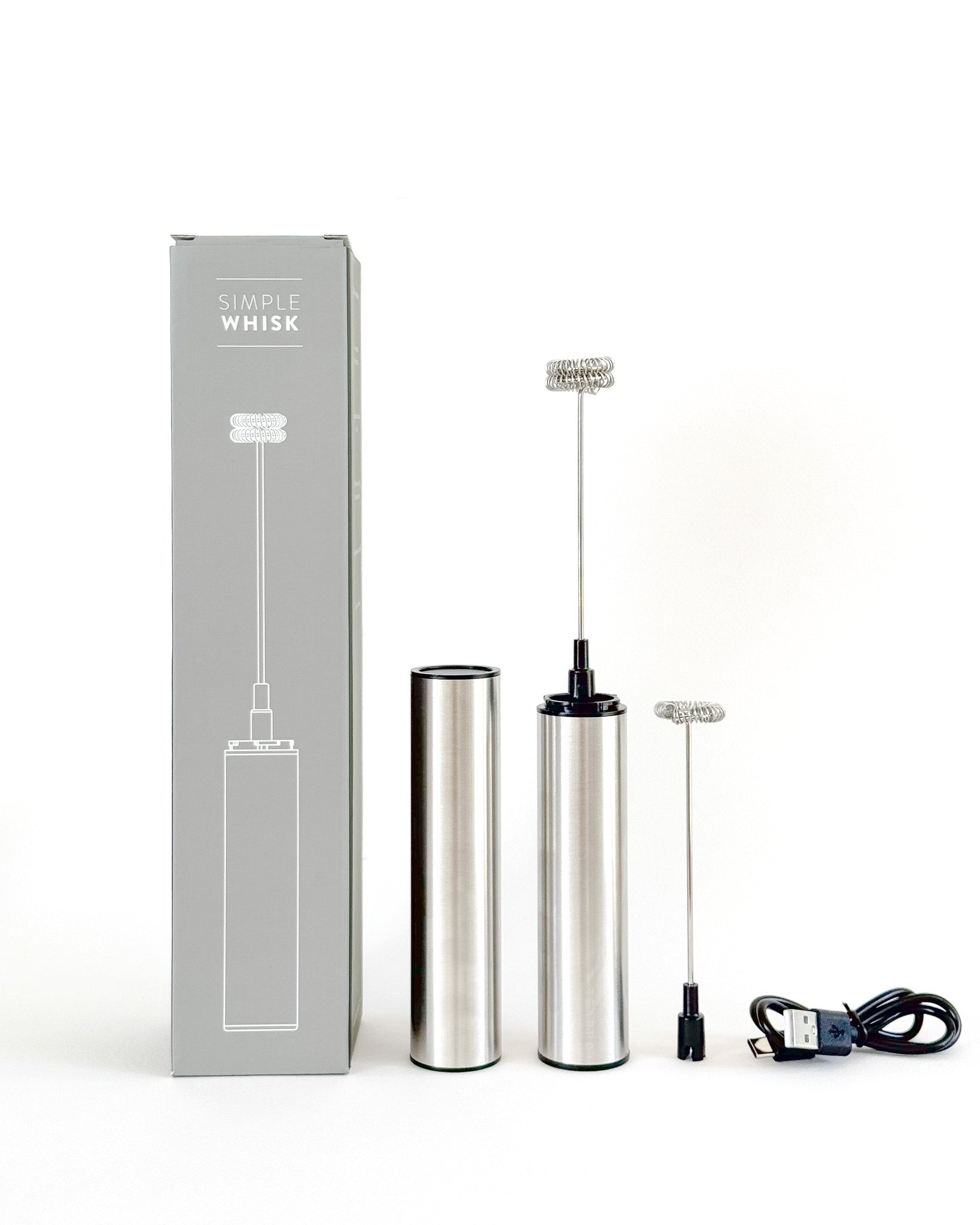 Teappo Simple Whisk in stainless steel, designed for efficient mixing and beating, shown in a product photo.