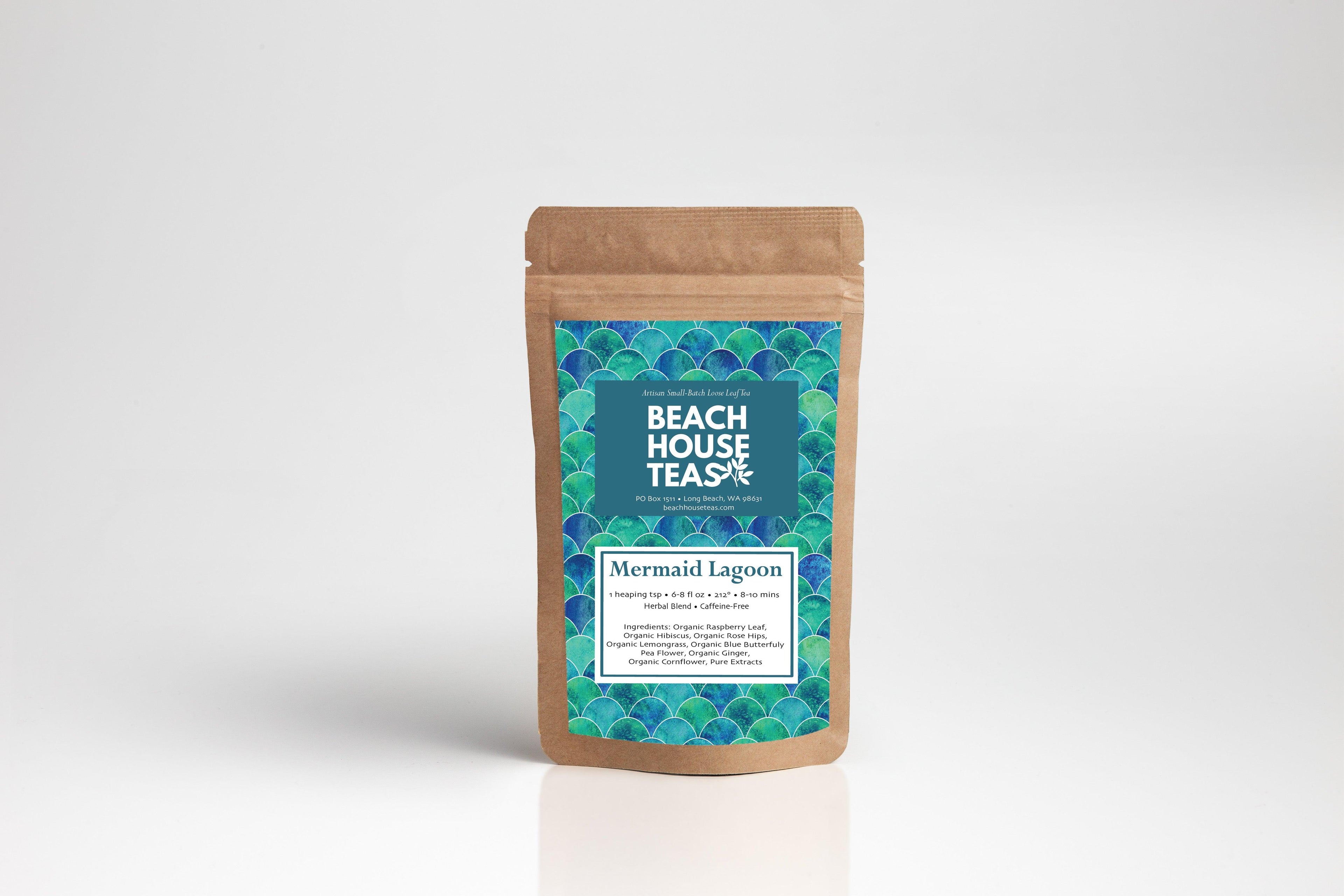 Beach House Mermaid Lagoon pouch featuring a colorful mermaid design, ideal for beach accessories or storage.