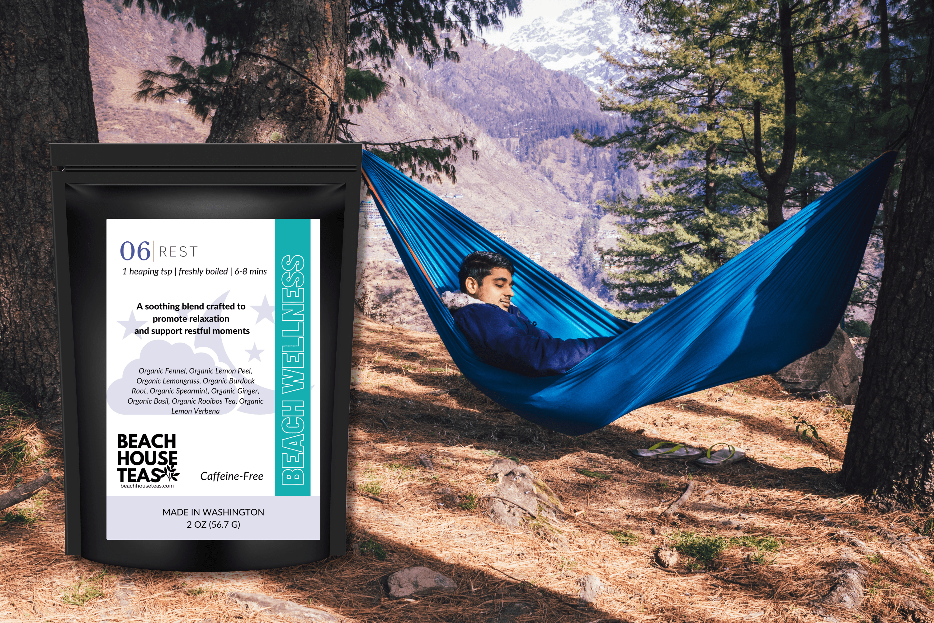 Beach House Beach Wellness: Rest, a relaxing beach-themed product displayed against a serene backdrop.