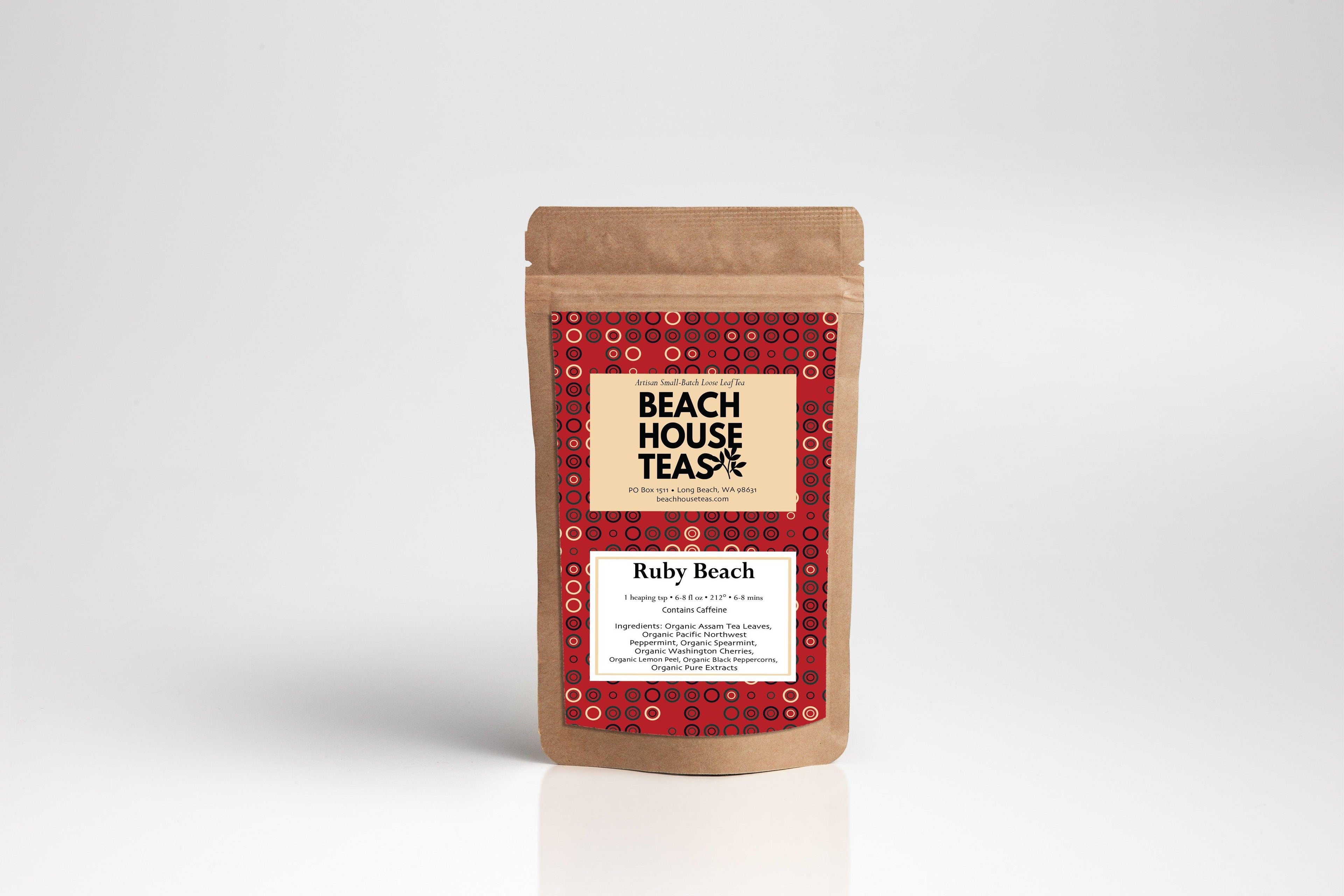 Beach House Ruby Beach product image showing a pouch with a vibrant beach scene design