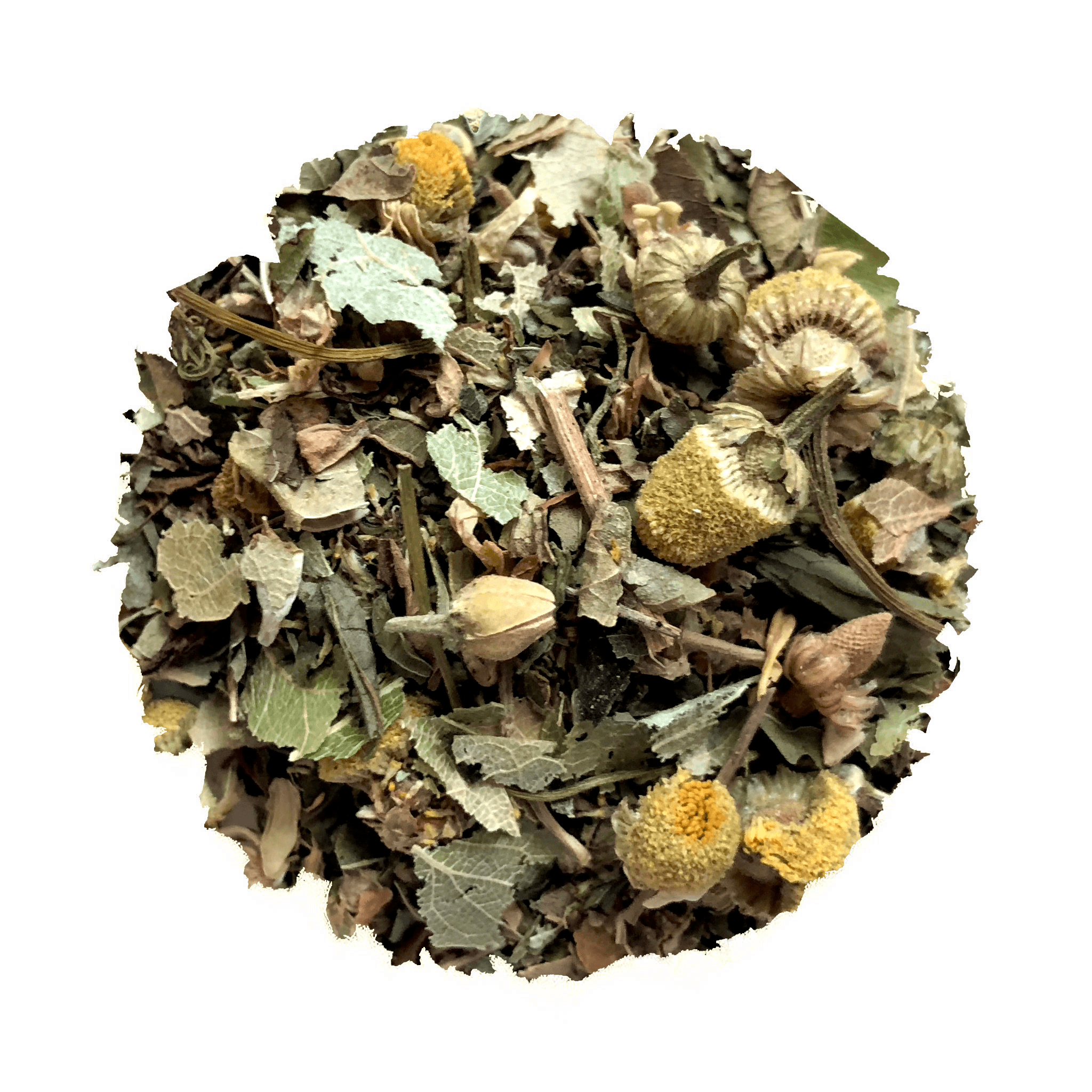 Beach House Seaview Slumber herbal tea blend with chamomile, linden flower, mint, and lemon verbena in an elegant packaging.