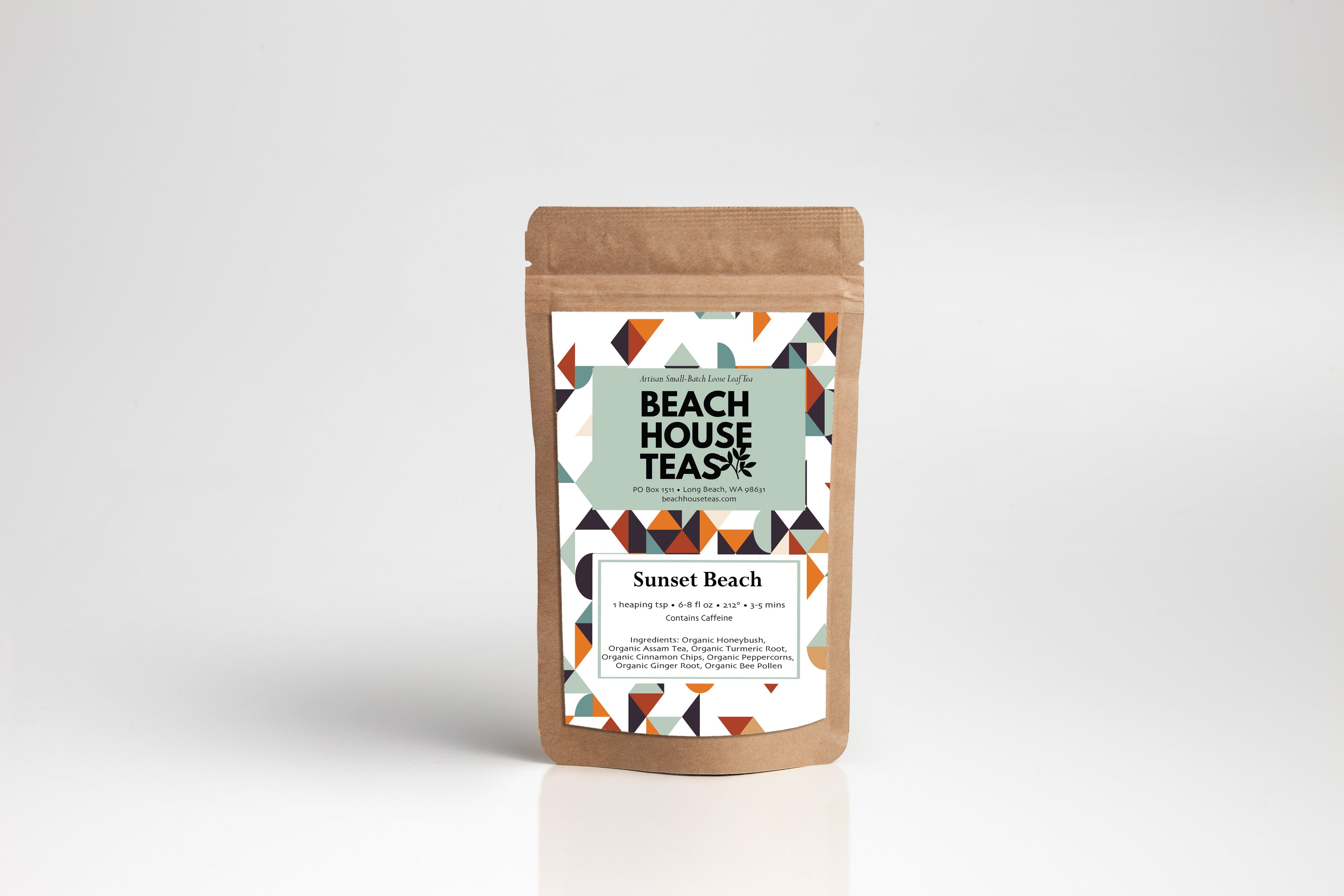 Beach House Sunset Beach: a pouch featuring a sunset beach scene, designed for carrying essentials