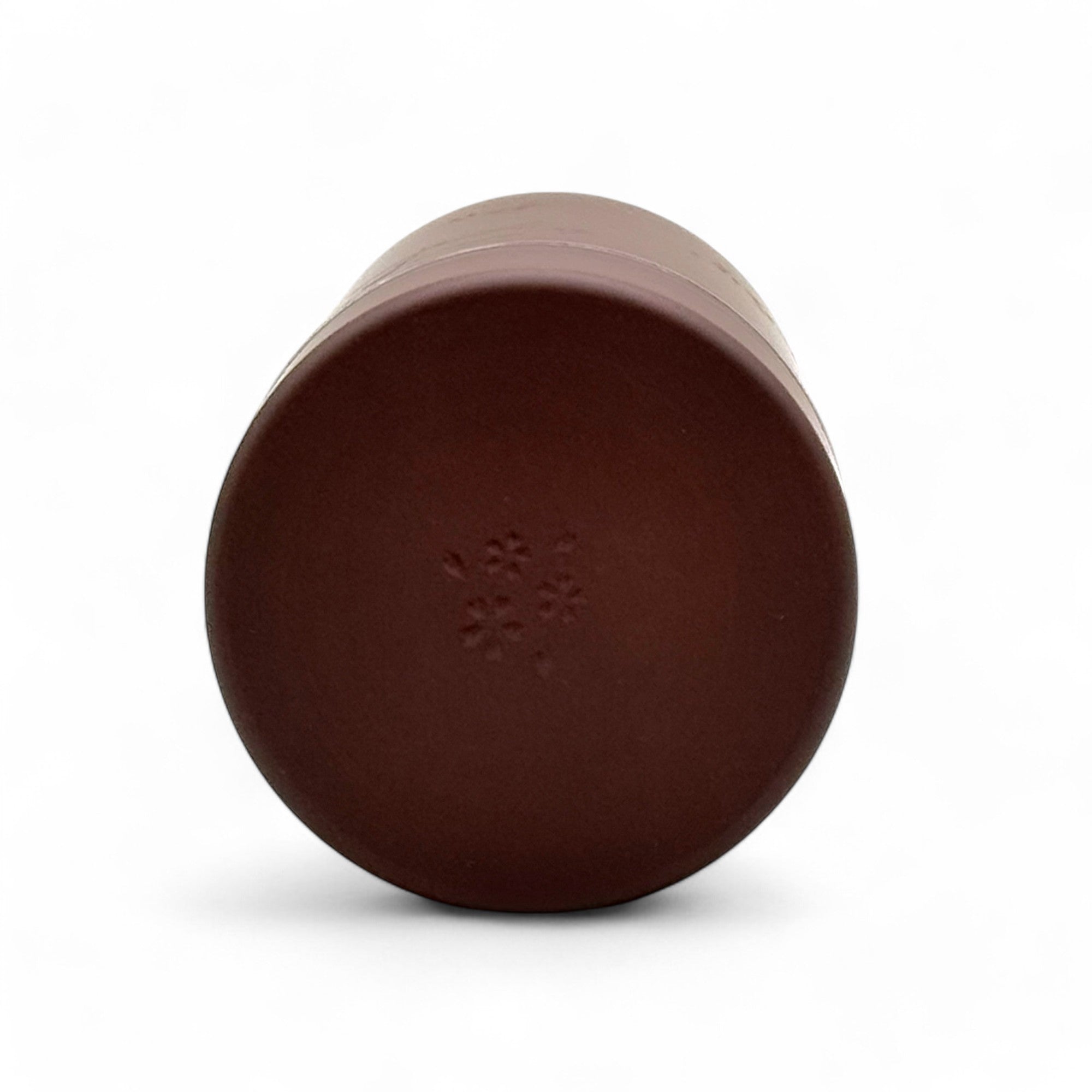 Inoue Tea Usagi Rabbit Brown Polished Grain Resin Tea Canister by Miyamoto Sangyo, Japanese Chazutsu, shown against a neutral background.