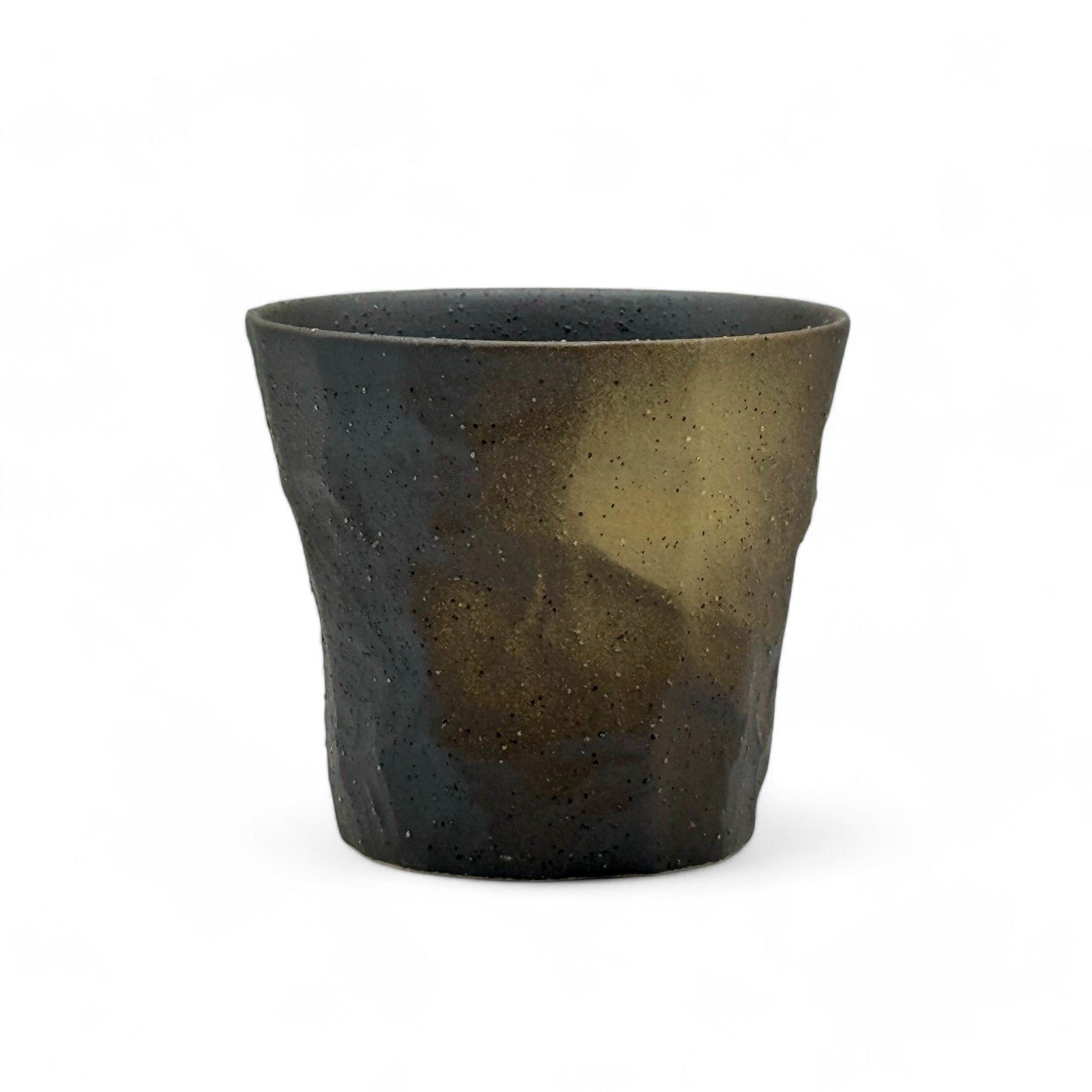 Inoue Tea Udei Rock Brown Mino-yaki Yunomi - Japanese Teacup