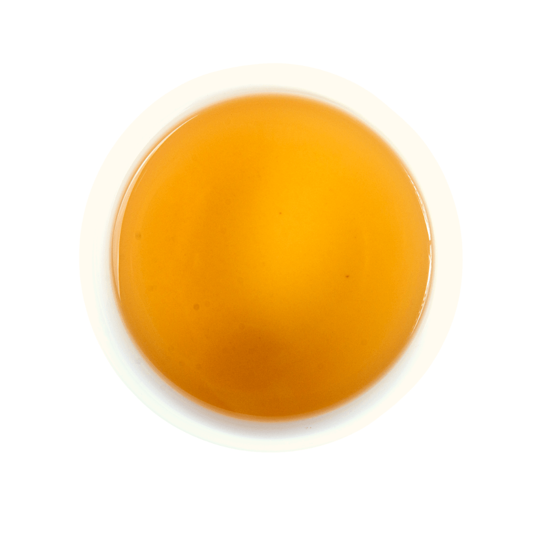 Kathmandu Cosmos (Naturally DECAF | Caffeine Free) by Nepal Tea, displayed in packaging with a tea cup background.