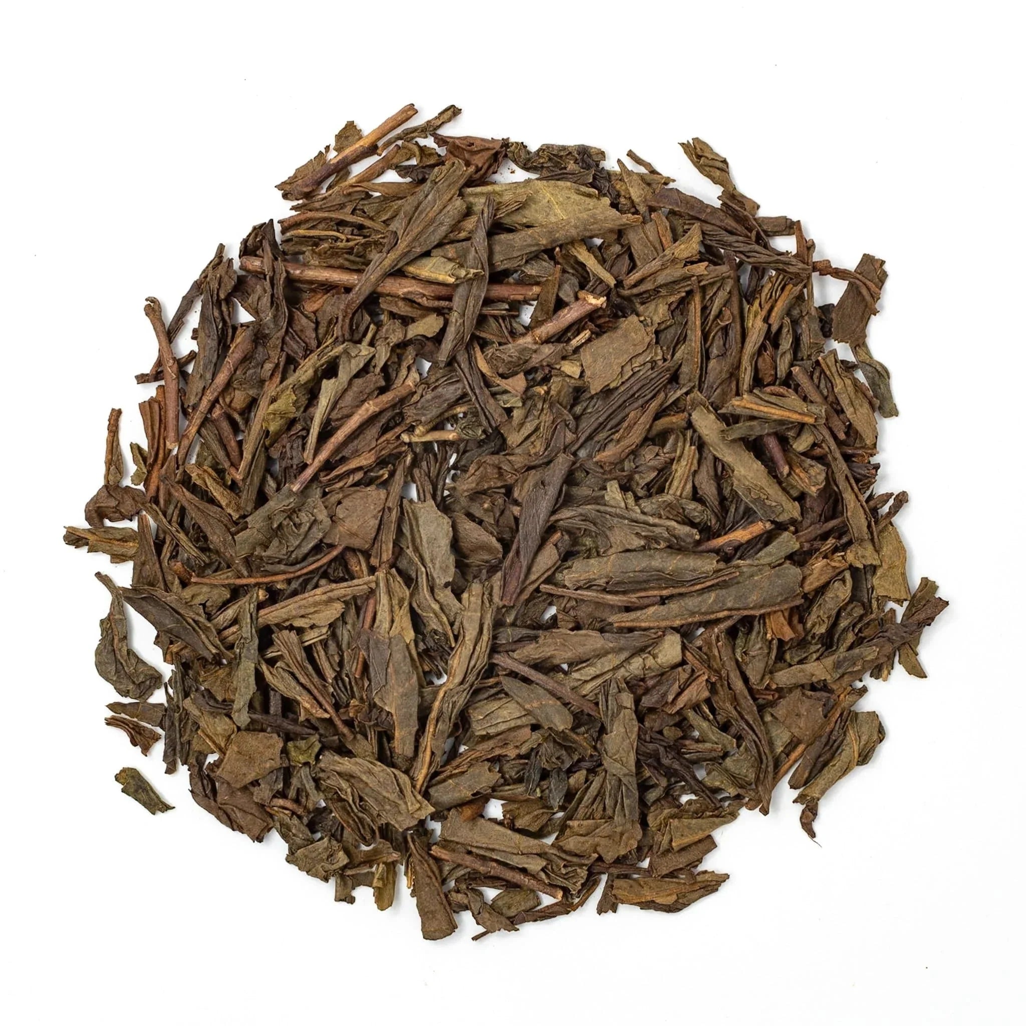 Tea with Tae Hojicha Pouch, organic roasted green tea, displayed in a pouch on a white background