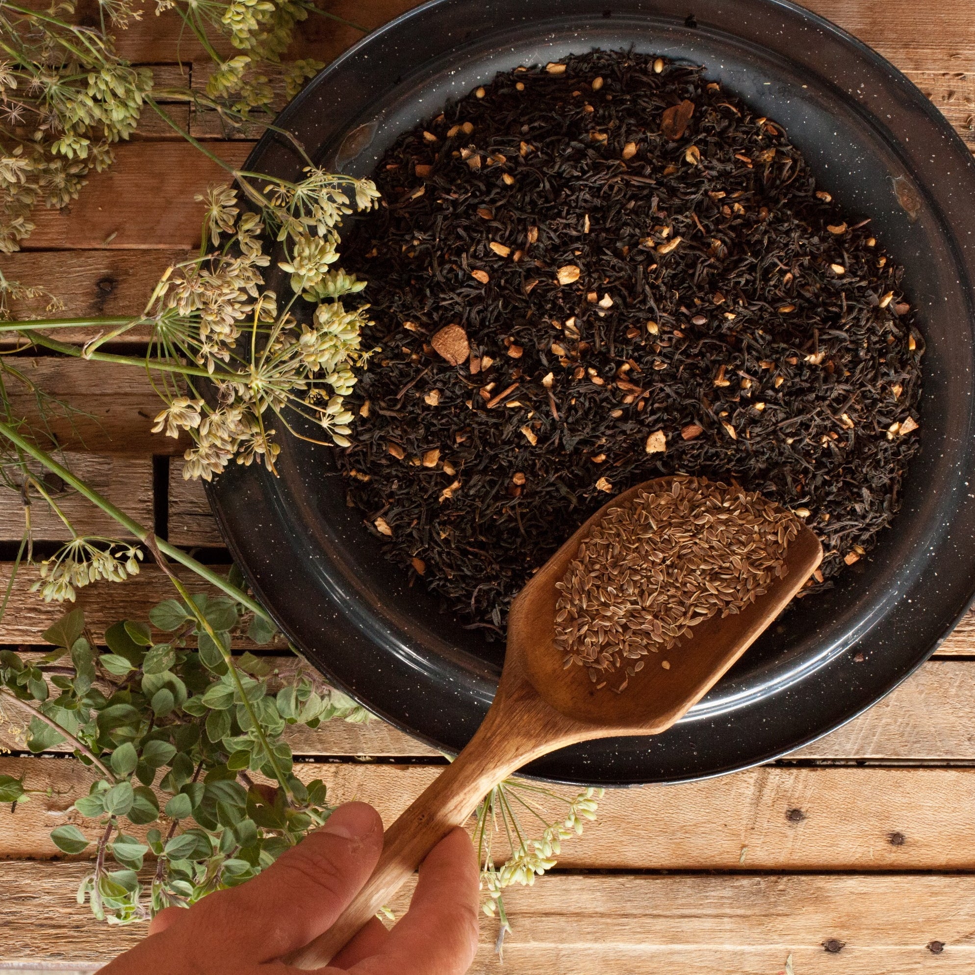 Piper and Leaf Sunrise Chai Muslin Bag of Loose Leaf Tea - 15 Servings, shown in a square format