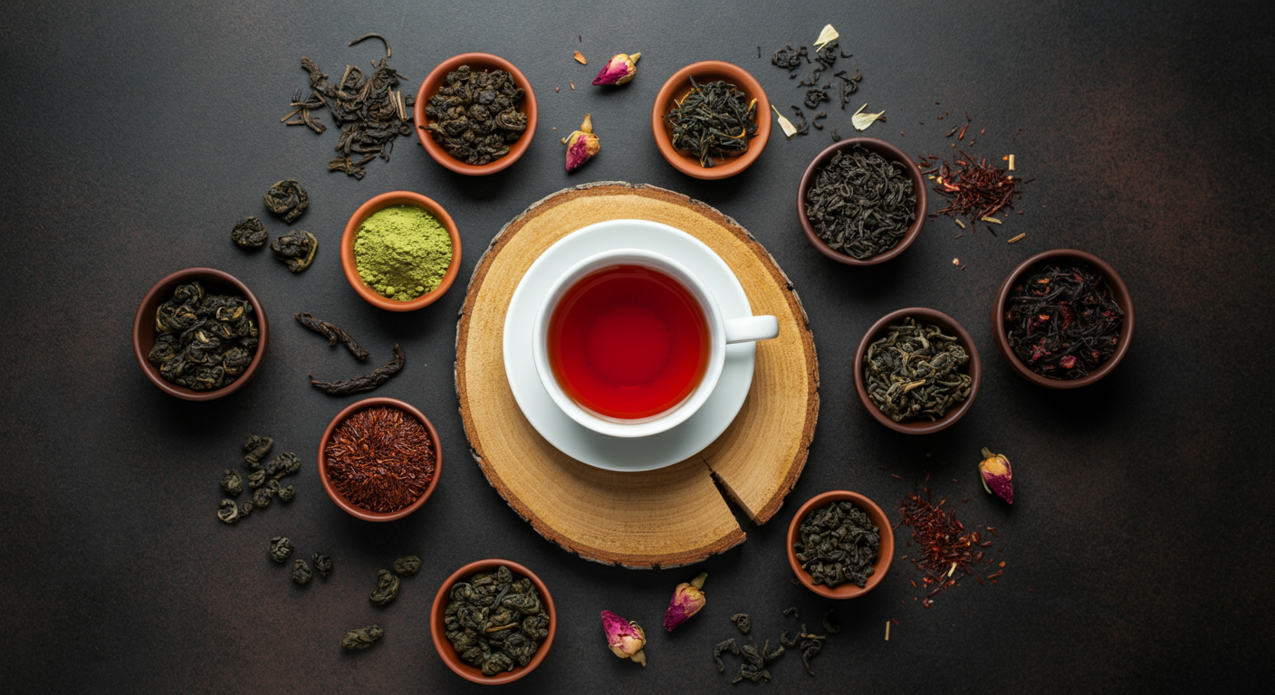 different herbal teas
