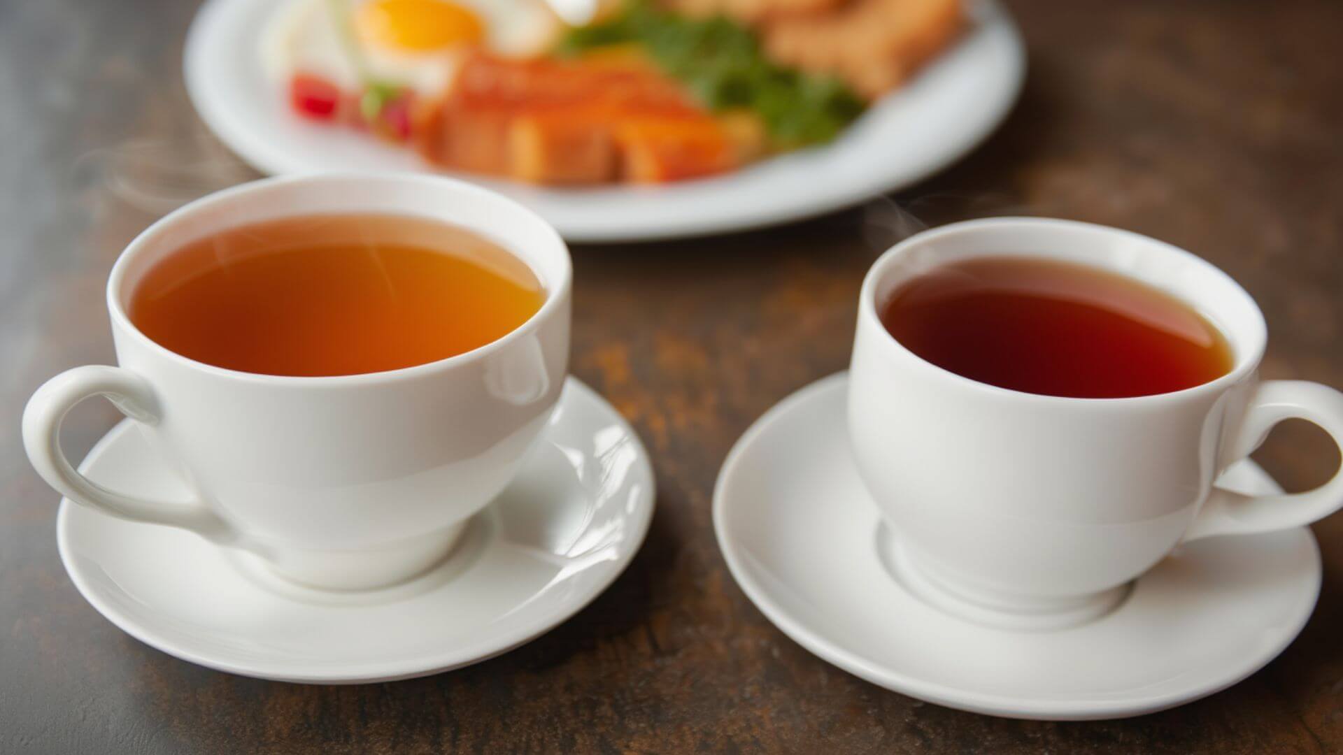 Englush breakfast vs Irish breakfast tea in a teacup 