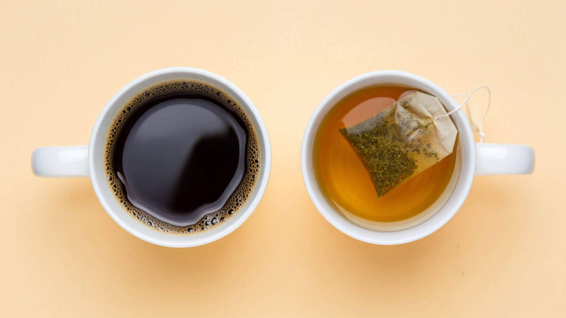 Coffee and tea side by side