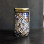 Piper and Leaf Mistletoe Grove Party Pack 25 Sachets in Pint Jar, featuring pyramid sachets in a clear jar.