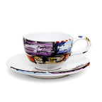 Deruta of Italy Moderna: Coffee/Tea Cup and Saucer - Crisalide Design by L. Centinaro