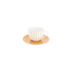 CASANOI Golden Orbit Tea Cup + Saucer (Set of 4)