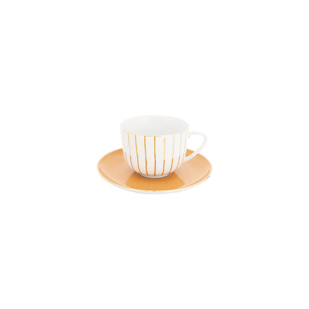 CASANOI Golden Orbit Tea Cup + Saucer (Set of 4)