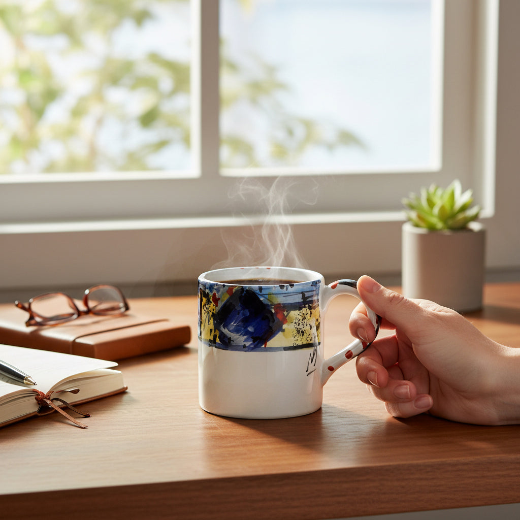 Deruta of Italy Moderna: Mug (10 oz) - Crisalide Design by L. Centinaro