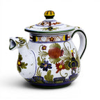 Deruta of Italy Faenza-Carnation: Tea Pot (5 Cups - 40 Fl oz - 1.15 Liter)