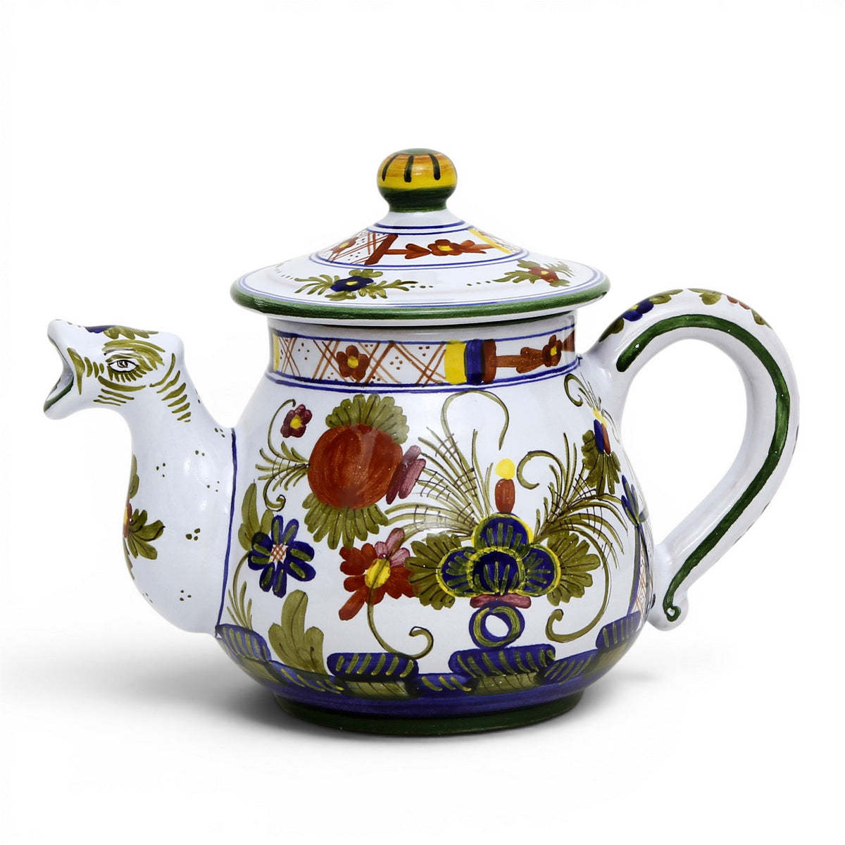 Deruta of Italy Faenza-Carnation: Tea Pot (5 Cups - 40 Fl oz - 1.15 Liter)