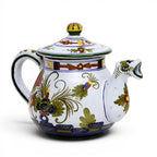 Deruta of Italy Faenza-Carnation: Tea Pot (5 Cups - 40 Fl oz - 1.15 Liter)