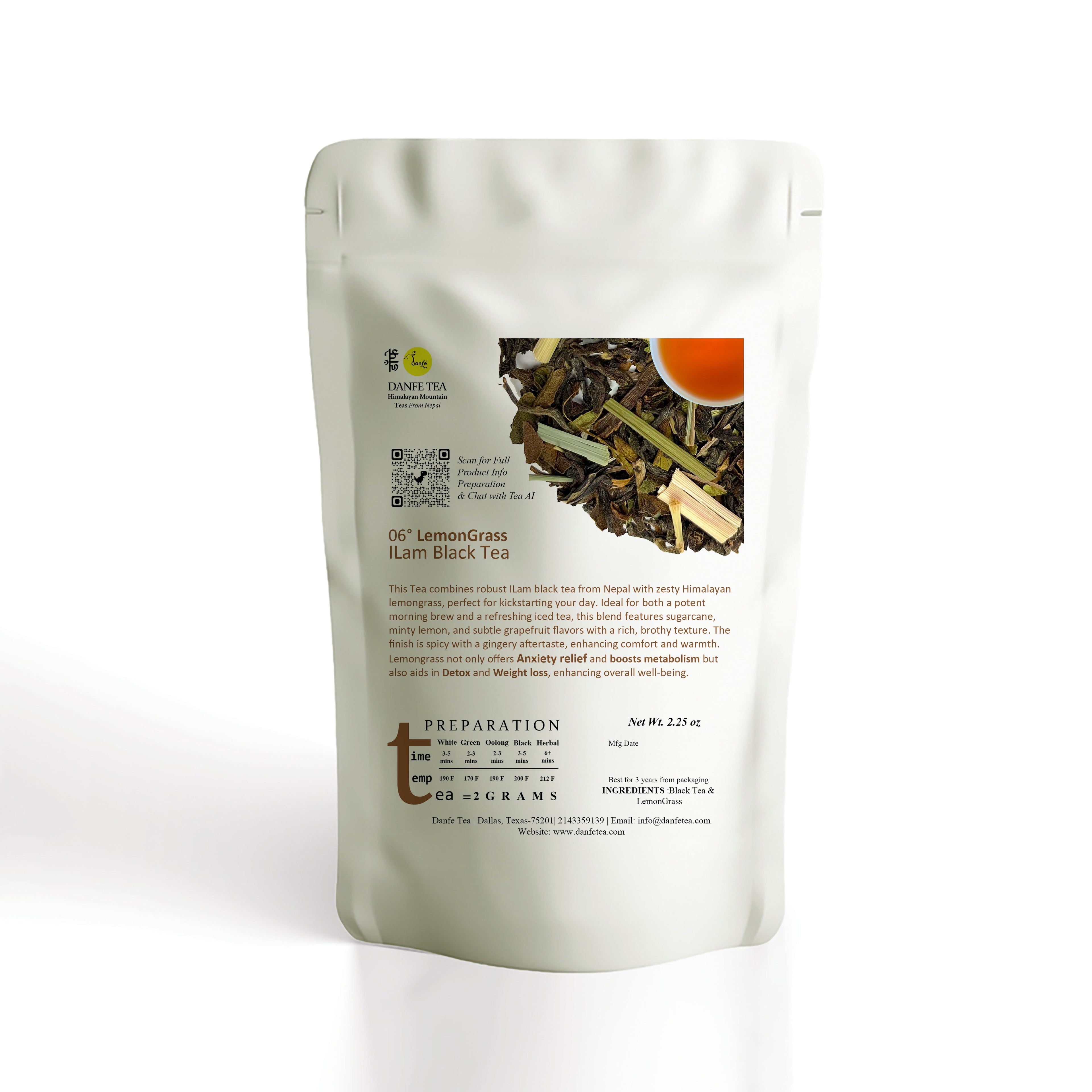 Danfe Nepal Lemongrass Ilam Black Tea