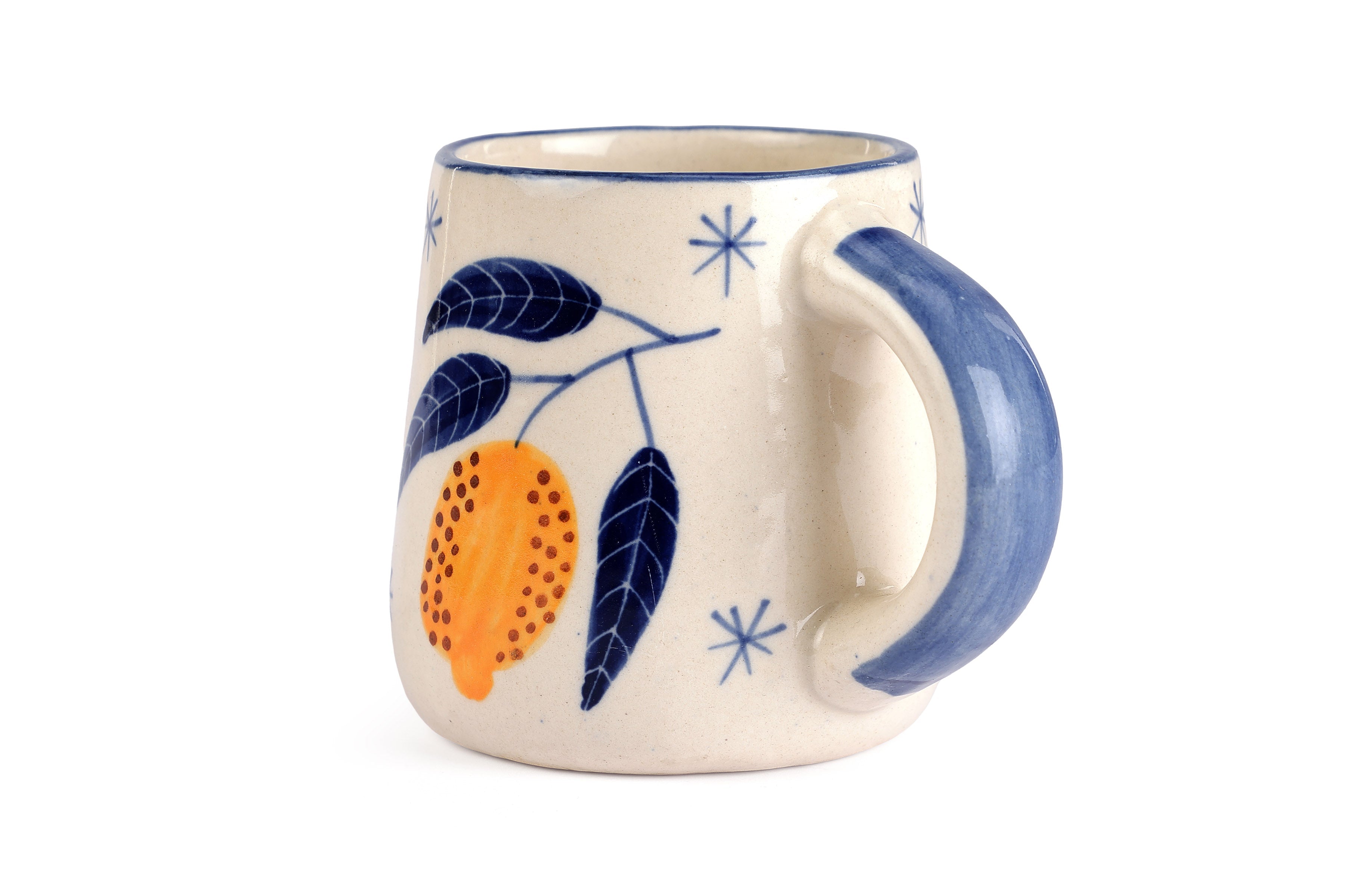 Lemon Mug- Yellow , 3.5 X 3 Inches ( Set of 2 )