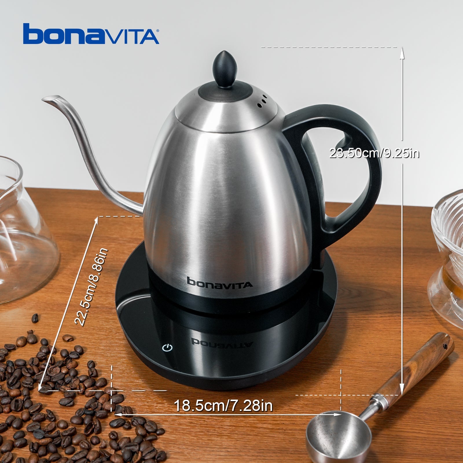 Bonavita Cosmopolitan 1.0L Gooseneck Precision Temperature Electric Kettle