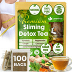 FreshDrinkUS - Natural and Premium Herbal SIimming Detox Tea Caffeine Free - Herbal Tea with Chamomile, Hibiscus Tea & Ginger Root