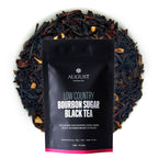 August Low Country - Bourbon Sugar Black Tea in a cup, showcasing its dark color and inviting Southern-inspired flavors.