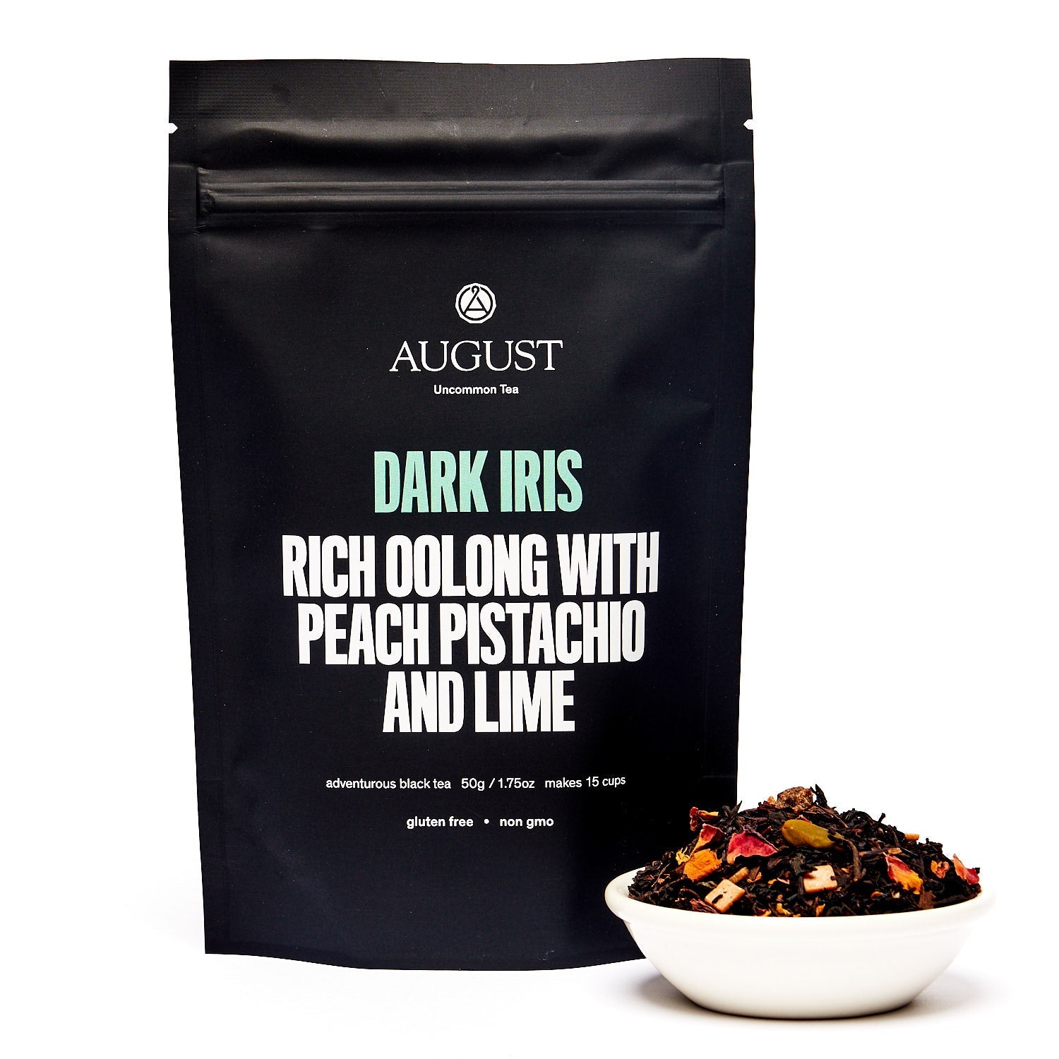 August Dark Iris - Peach Pistachio Oolong Tea