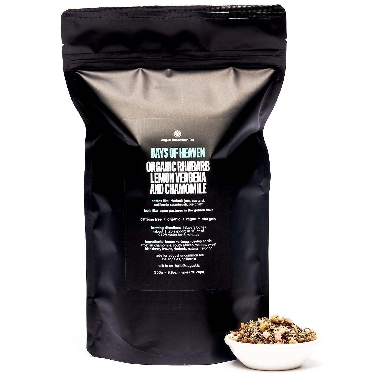 August Days of Heaven - Rhubarb Verbena Chamomile Tea (Caffeine Free)