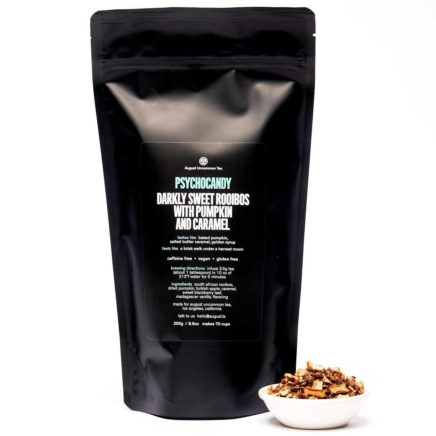 August Psychocandy - Roasted Pumpkin Caramel Rooibos Tea (Caffeine Free)