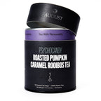 August Psychocandy - Roasted Pumpkin Caramel Rooibos Tea (Caffeine Free) in packaging with tea bags displayed.