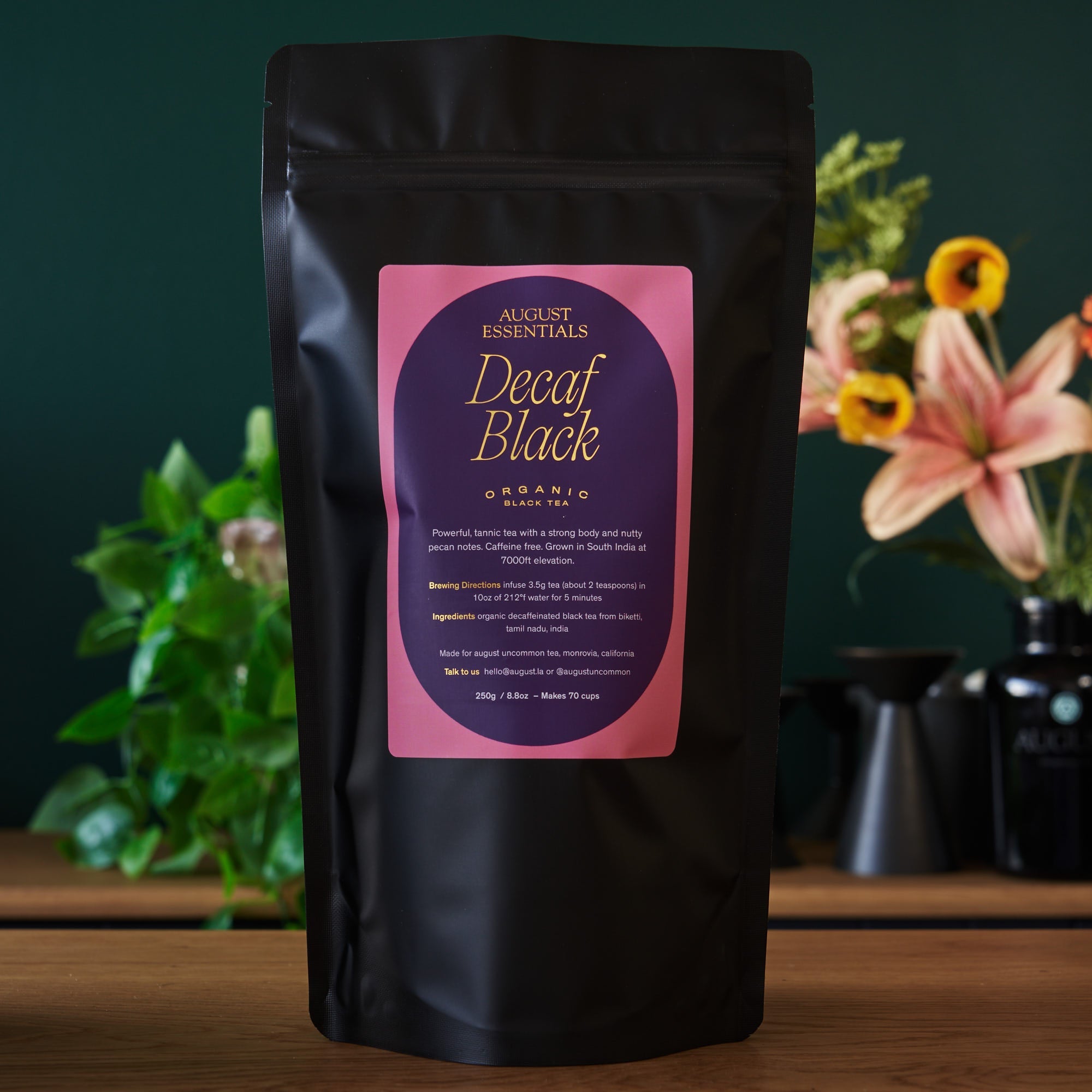 August Essentials Decaf Black Black Tea