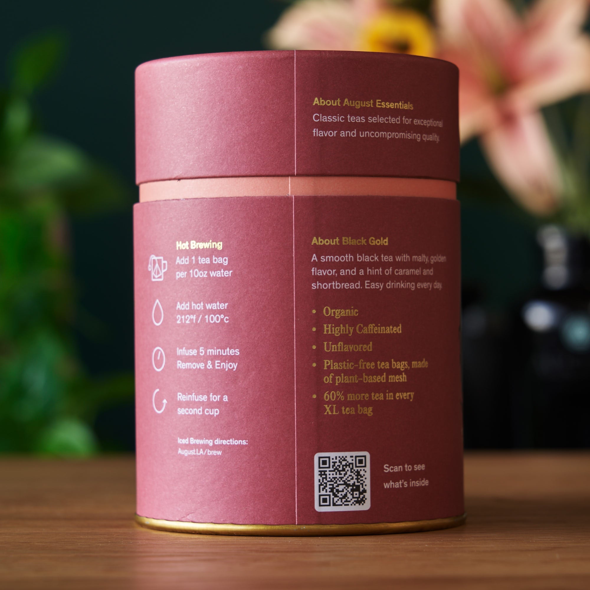 August Essentials Black Gold Black Tea - 15 Tea Bags