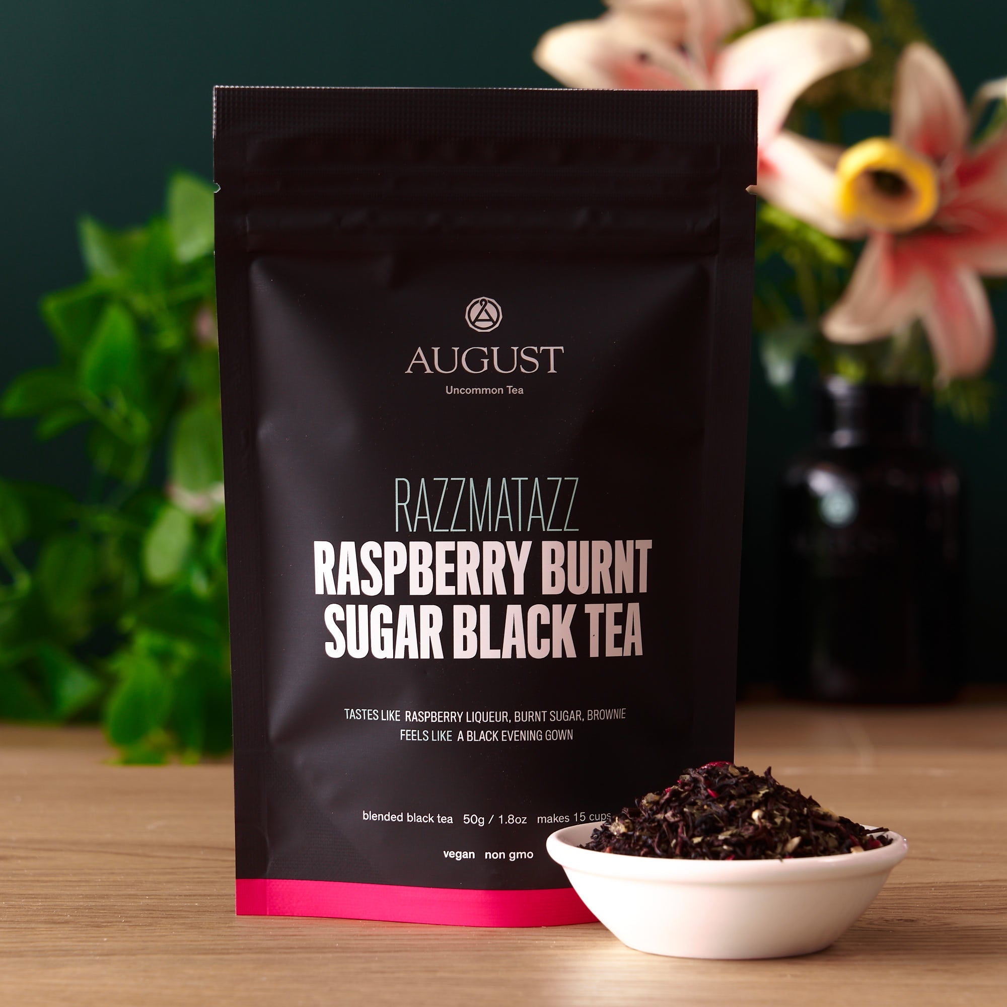 August Uncommon Razzmatazz - Raspberry Burnt Sugar Black Tea