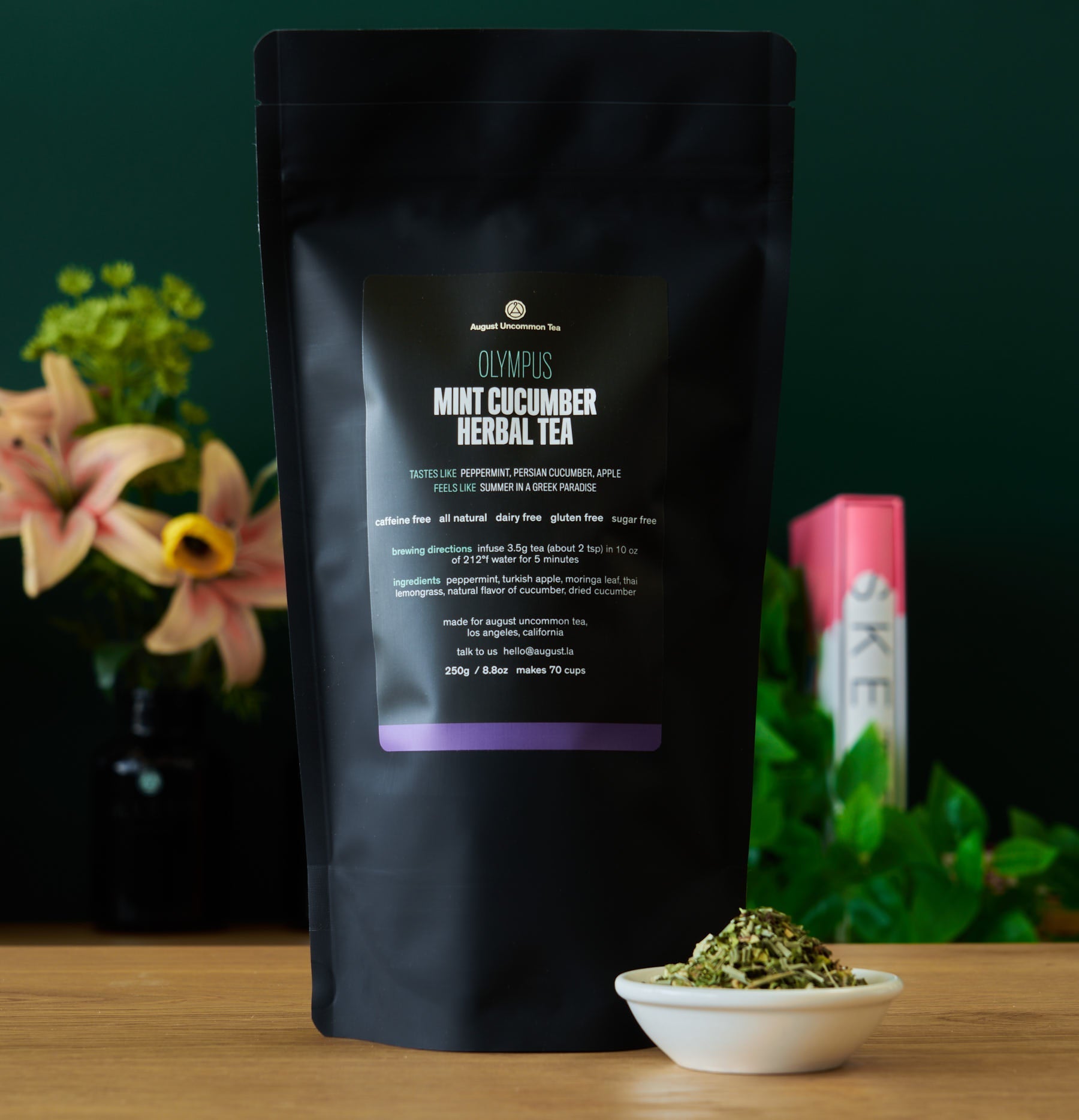 August Uncommon Olympus - Mint Cucumber Herbal Tea (Caffeine Free)