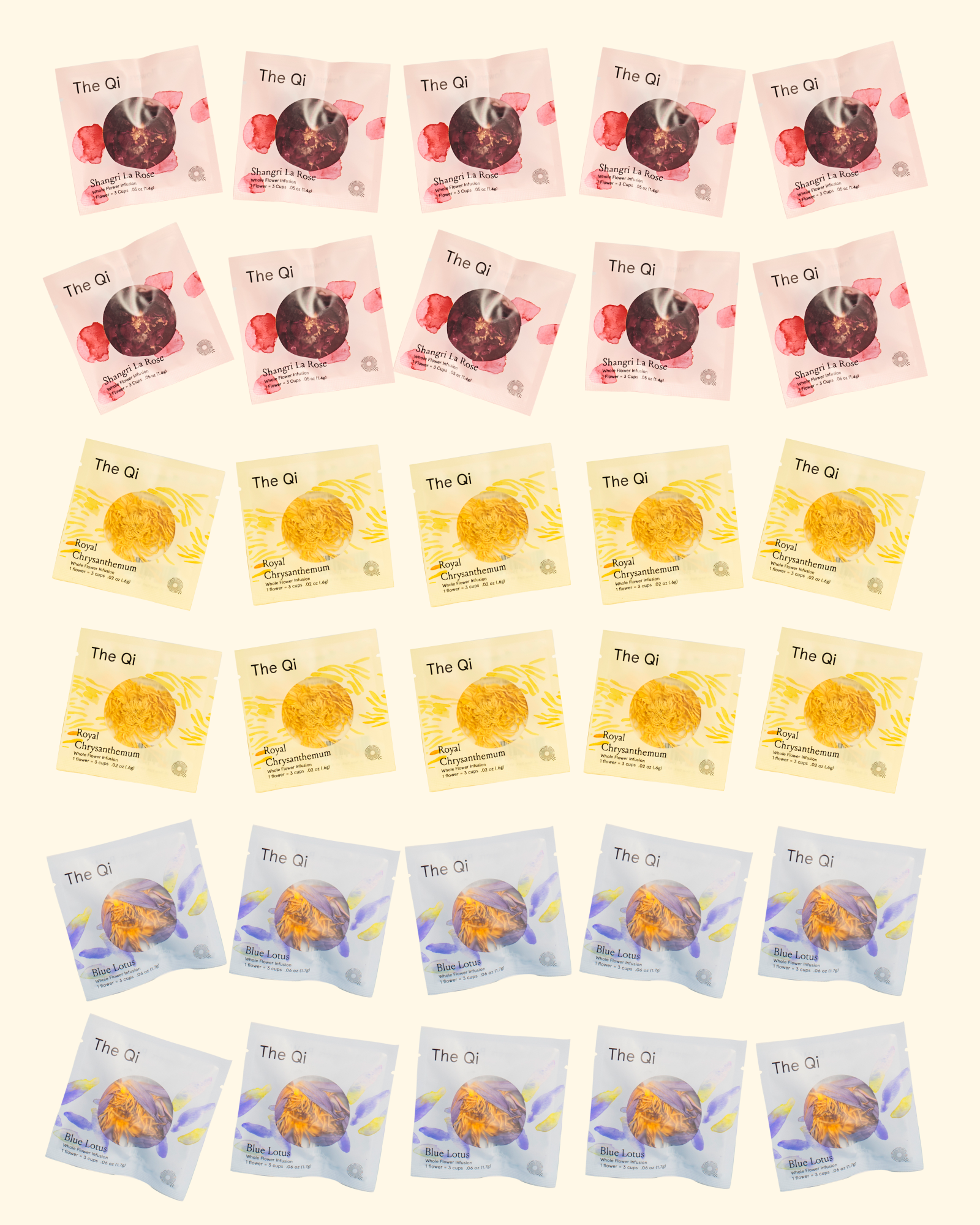 The Qi Bulk 30-Flower teas