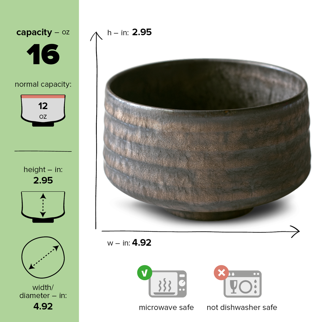 Aprika Life Kaneni Gold Crystal Ceramic Matcha Bowl