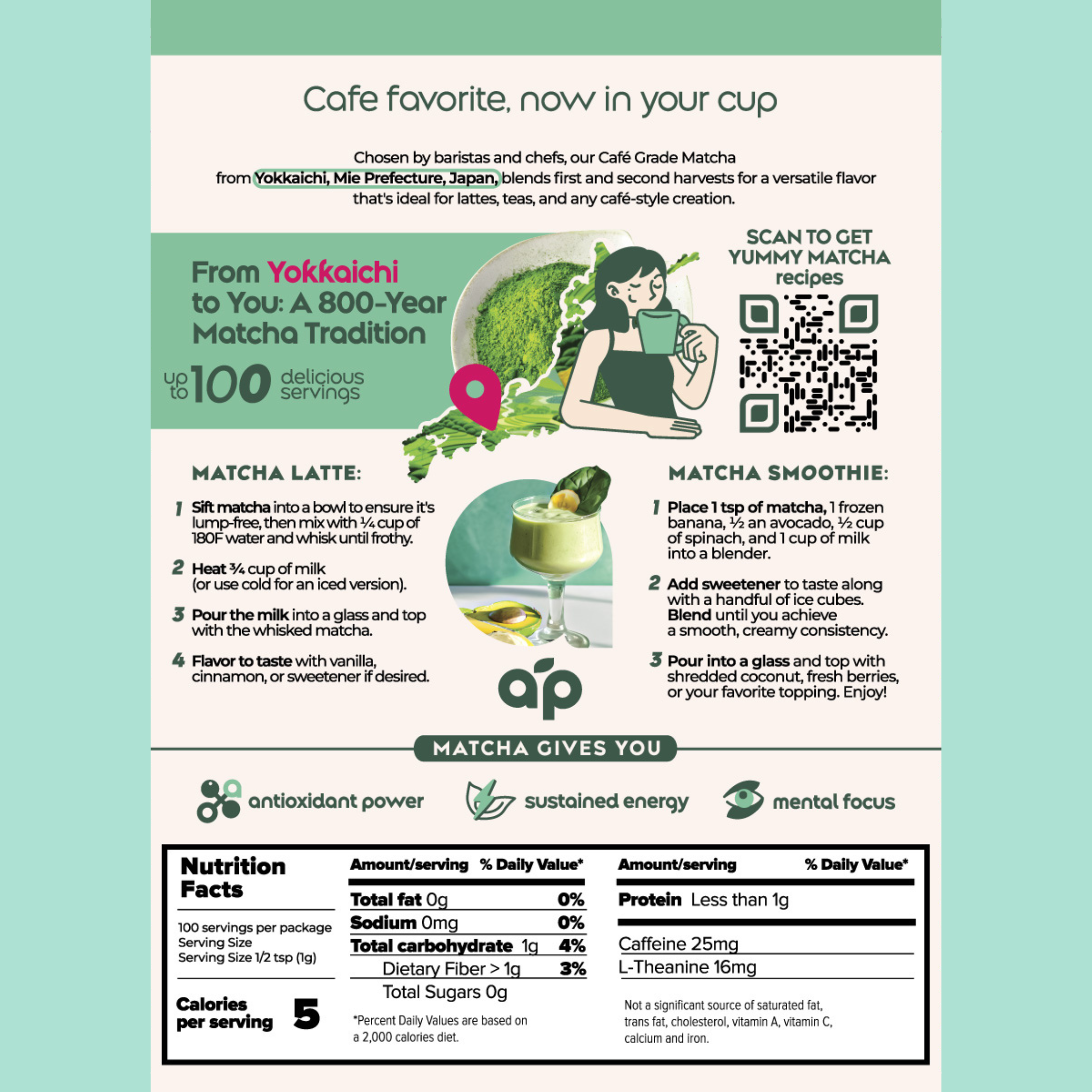 Aprika Life Organic Japanese Matcha Green Tea Powder