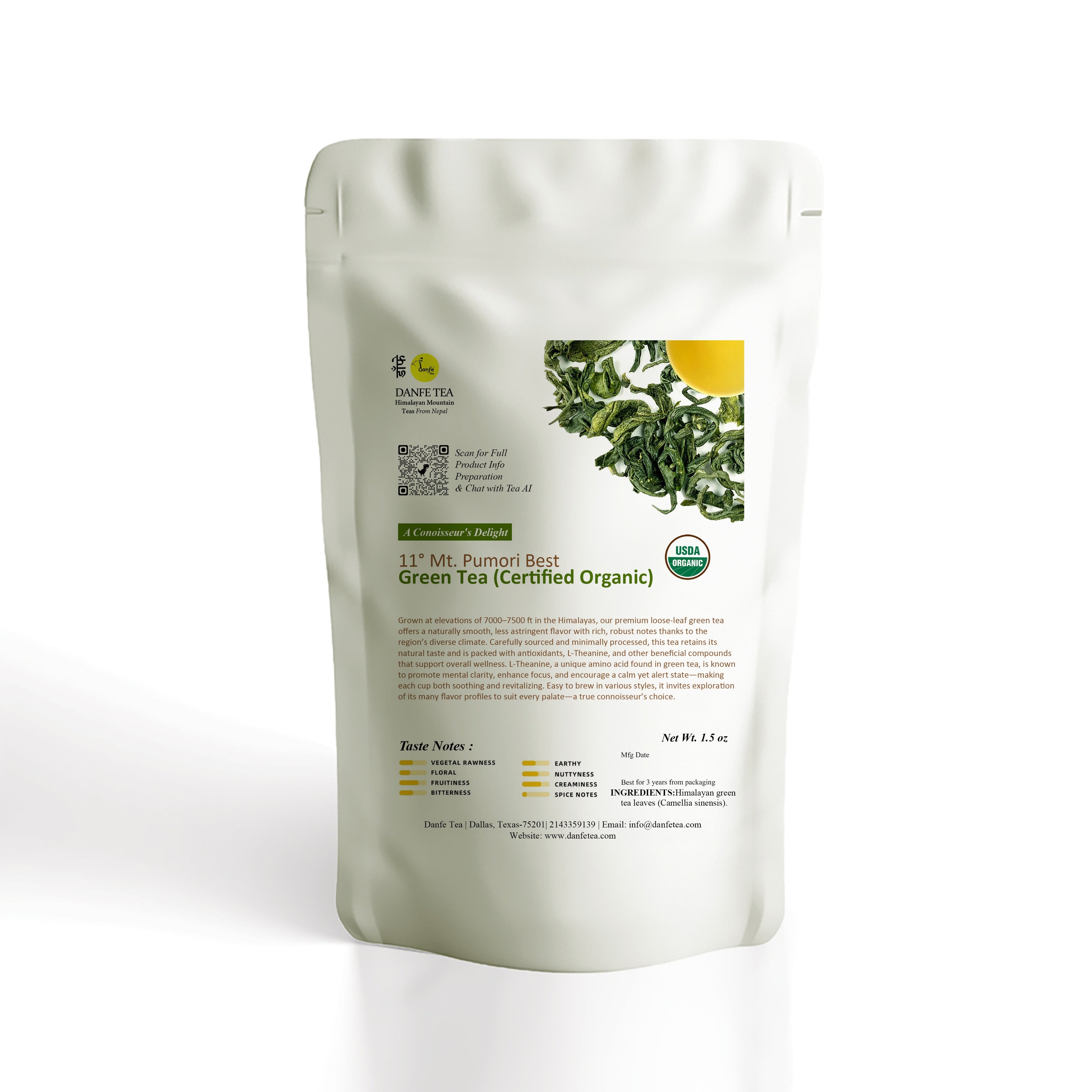 Danfe Mt. Pumori Best Green Tea (Certified Organic)