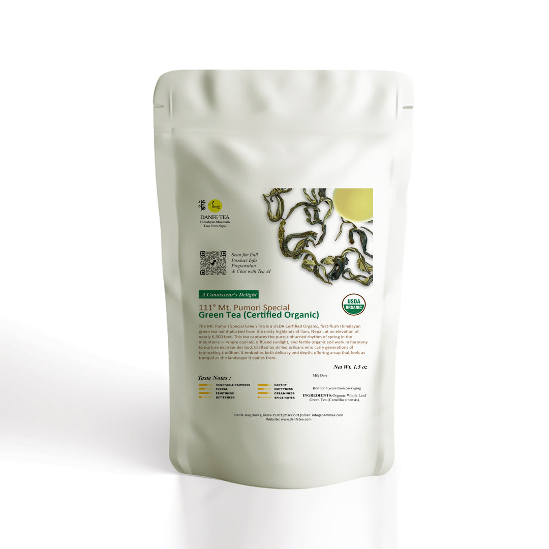 Danfe 111° Mt. Pumori Special Green Tea – USDA Certified Organic