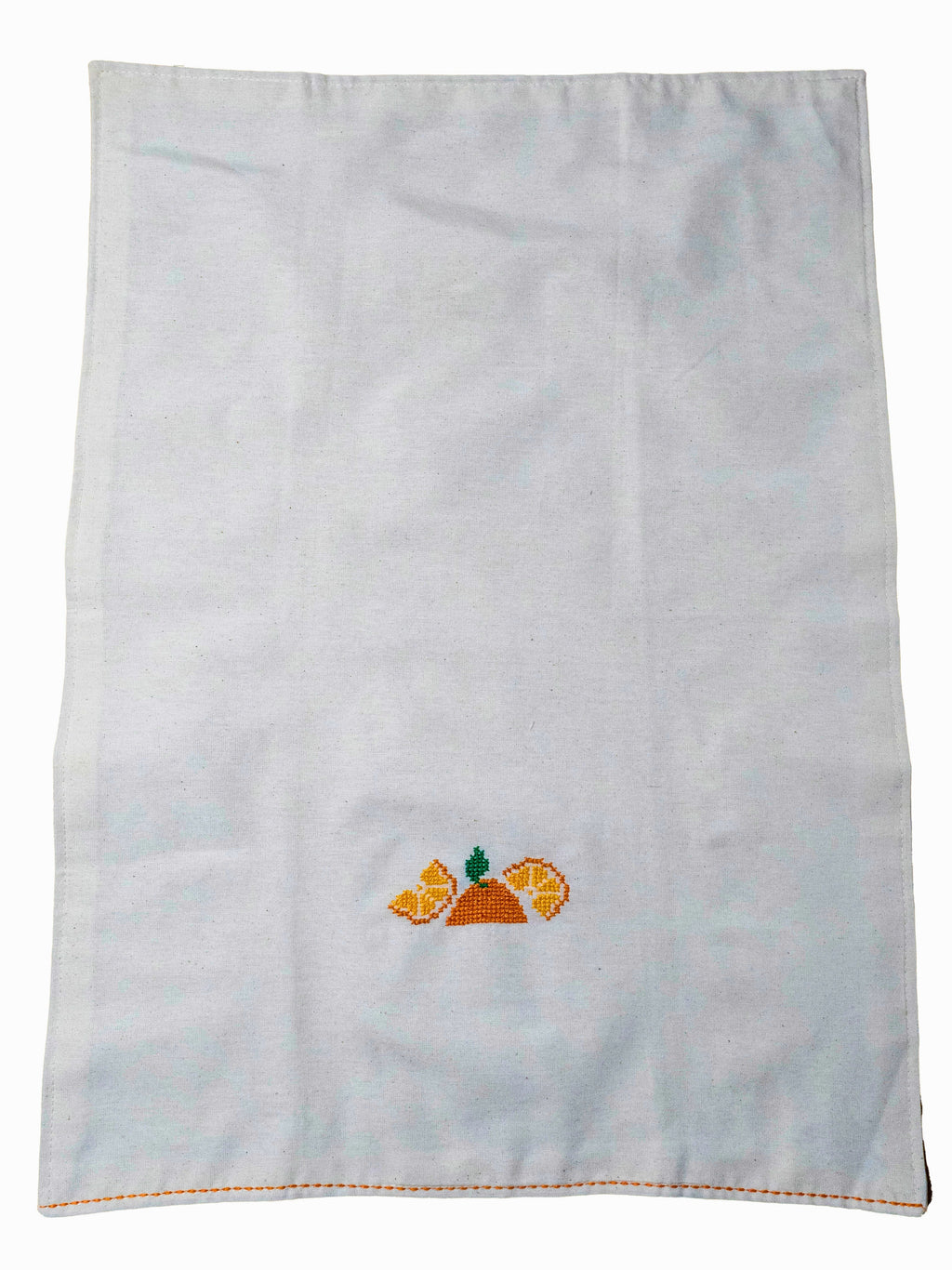 Darzah Orange Tatreez Tea Towel