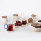 AndJacob Tray - Small - Travertine Marble Cream