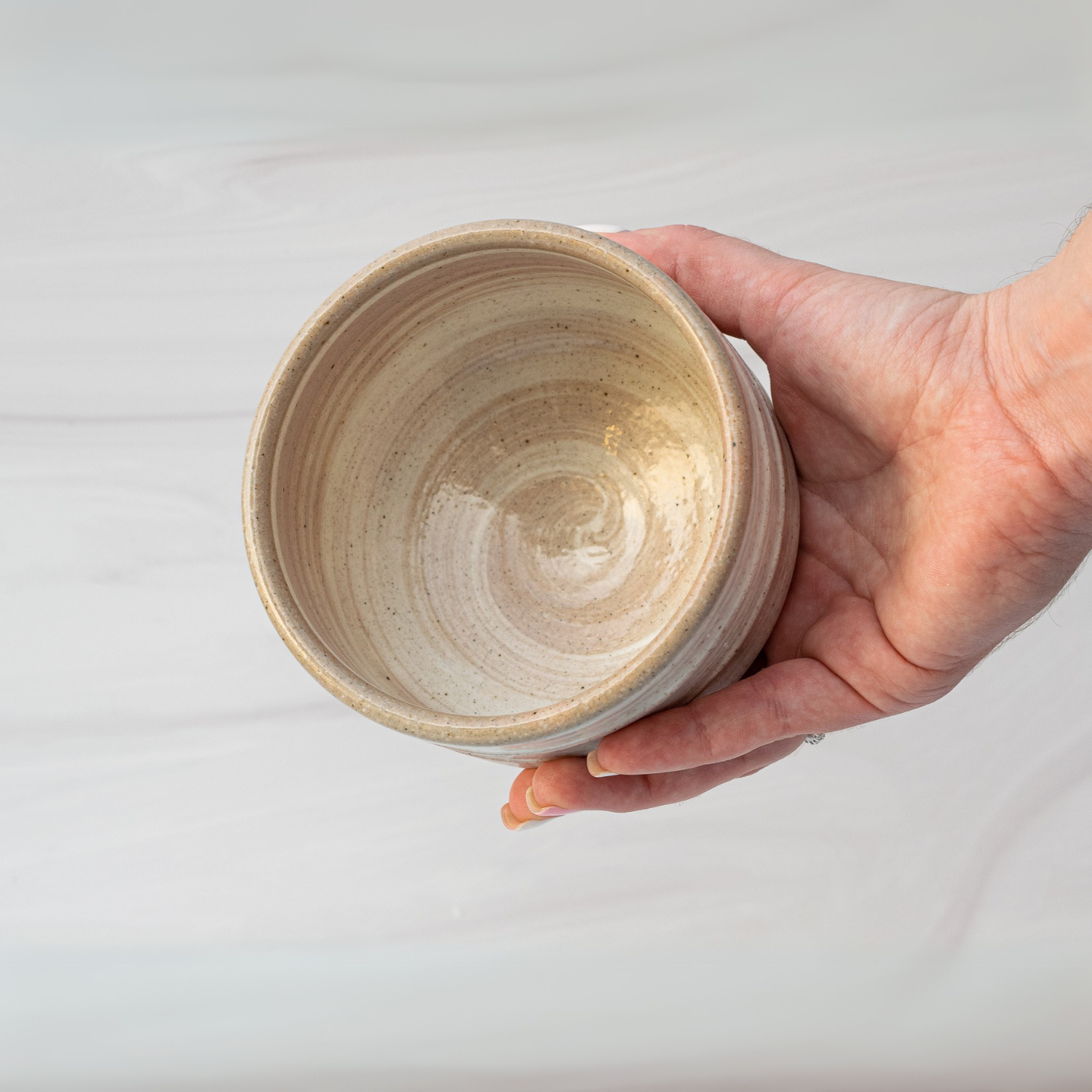 Aprika Life Beige Ceramic Matcha Bowl
